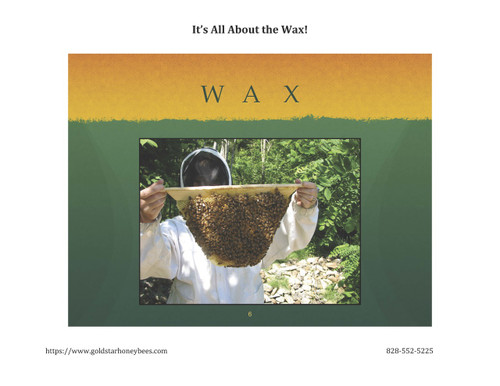 Top Bar Hives means beeswax made BY bees, FOR bees.  
